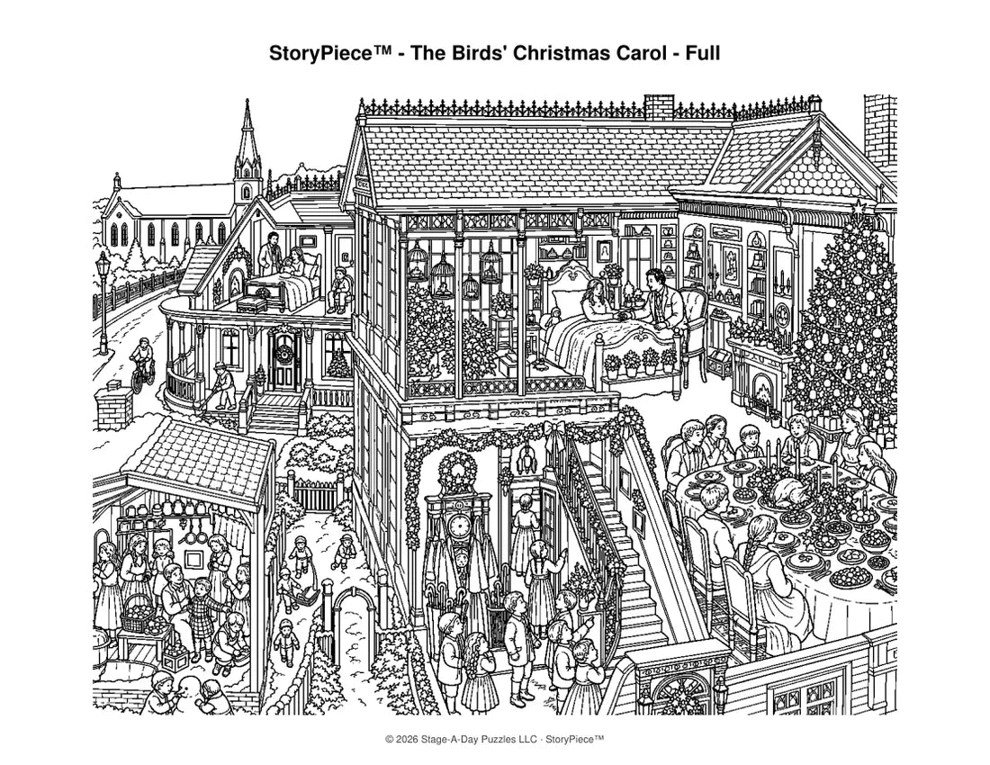 The Birds' Christmas Carol companion coloring sheet 1 of 19