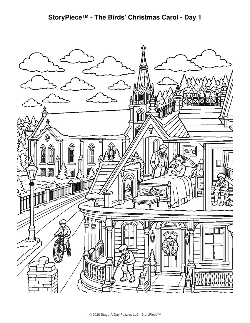 The Birds' Christmas Carol companion coloring sheet 2 of 19