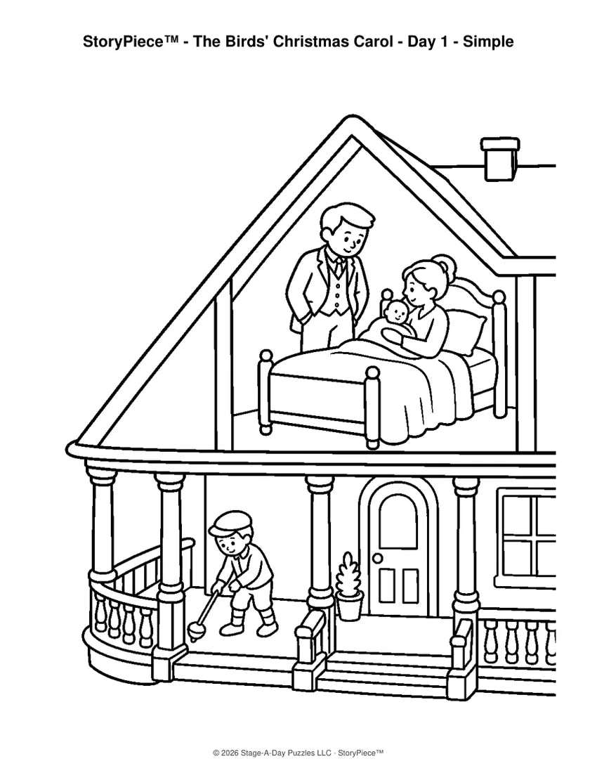 The Birds' Christmas Carol companion coloring sheet 3 of 19