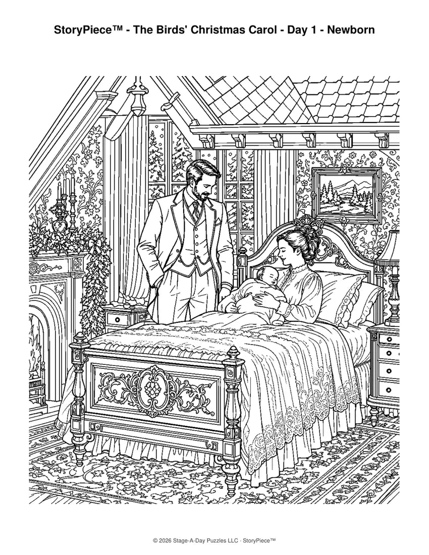 The Birds' Christmas Carol companion coloring sheet 4 of 19