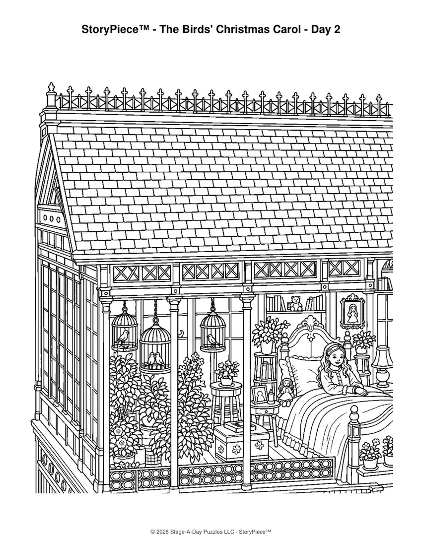 The Birds' Christmas Carol companion coloring sheet 5 of 19