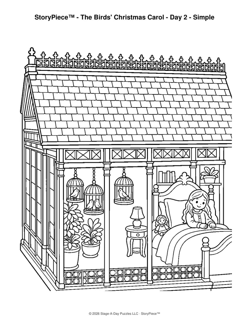 The Birds' Christmas Carol companion coloring sheet 6 of 19