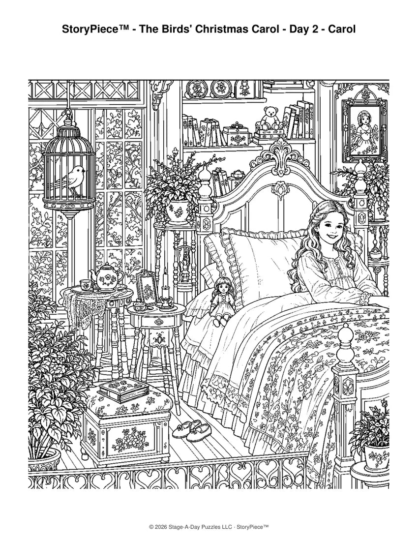 The Birds' Christmas Carol companion coloring sheet 7 of 19