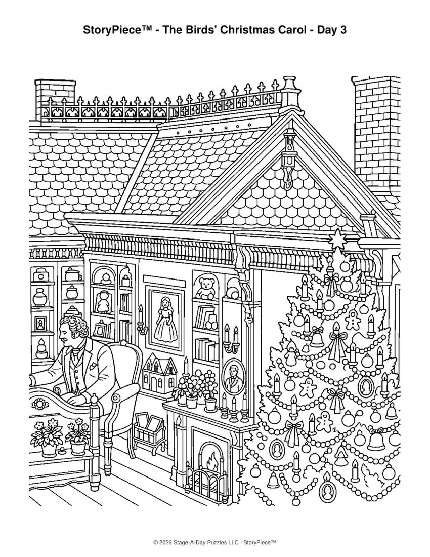 The Birds' Christmas Carol companion coloring sheet 8 of 19