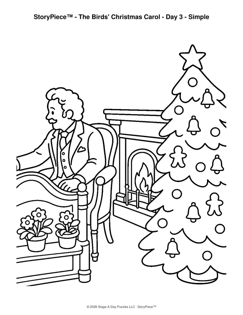 The Birds' Christmas Carol companion coloring sheet 9 of 19