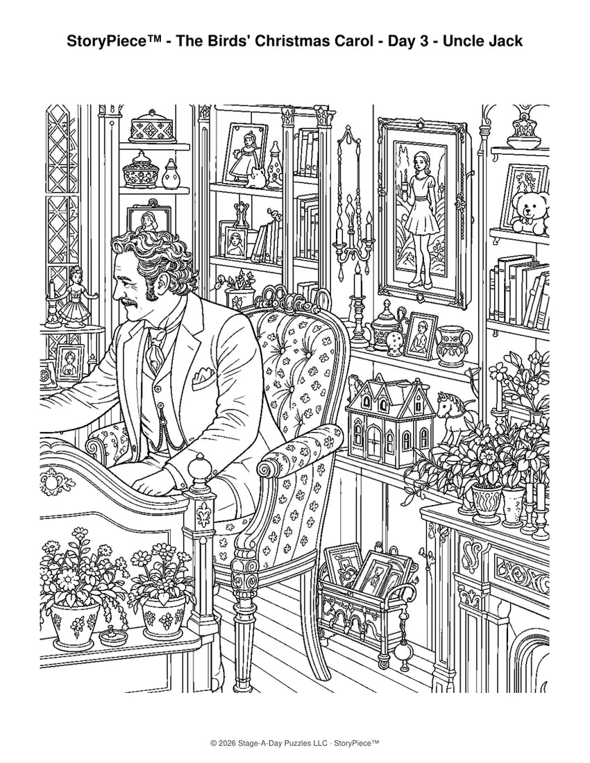 The Birds' Christmas Carol companion coloring sheet 10 of 19