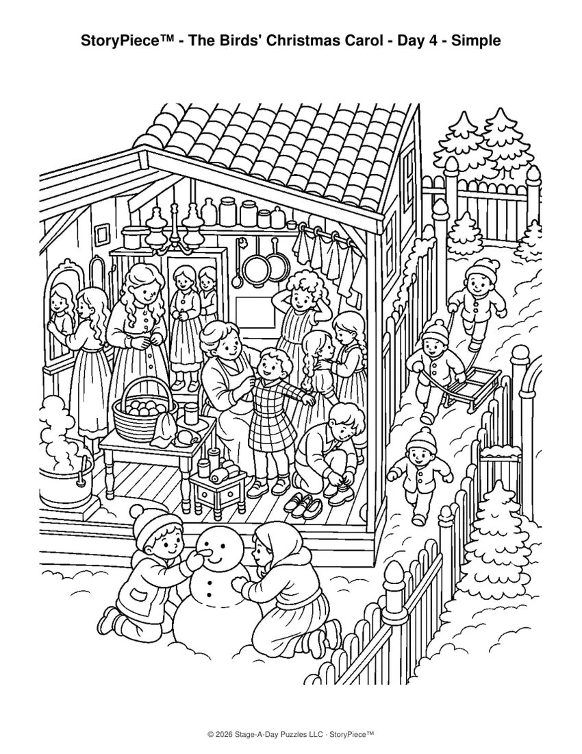 The Birds' Christmas Carol companion coloring sheet 12 of 19