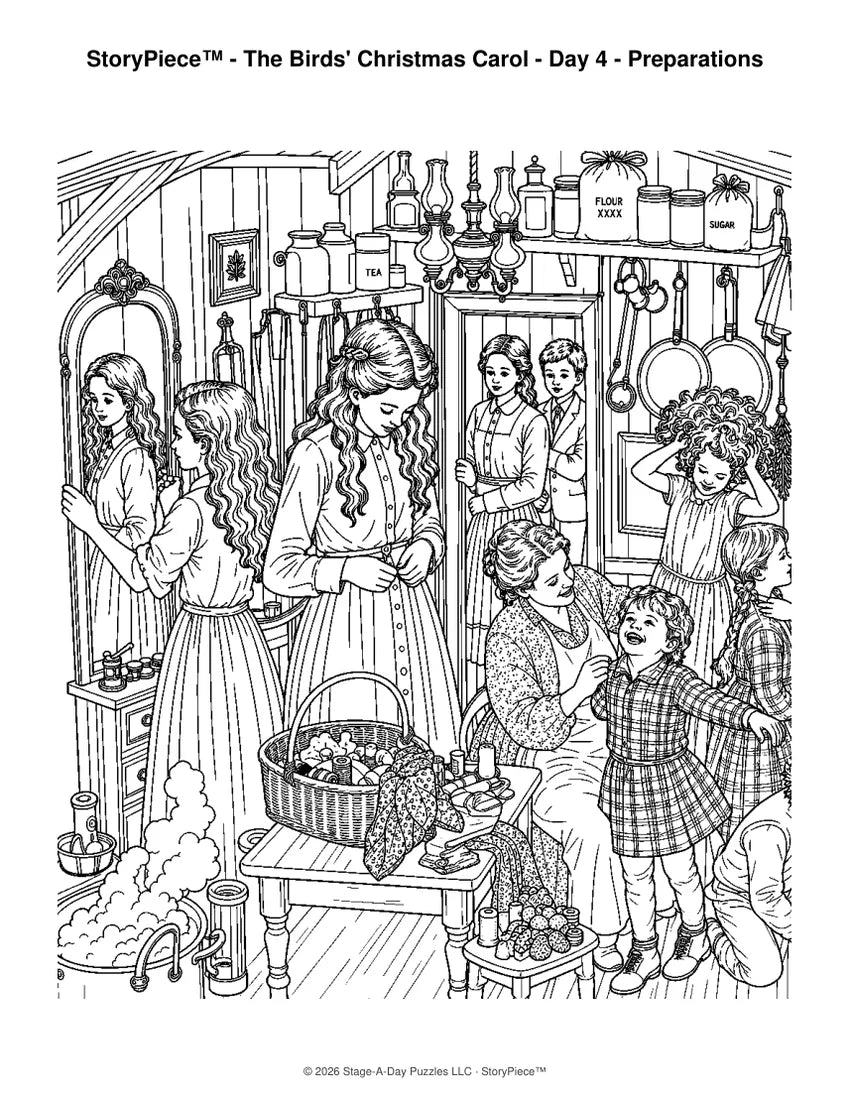 The Birds' Christmas Carol companion coloring sheet 13 of 19