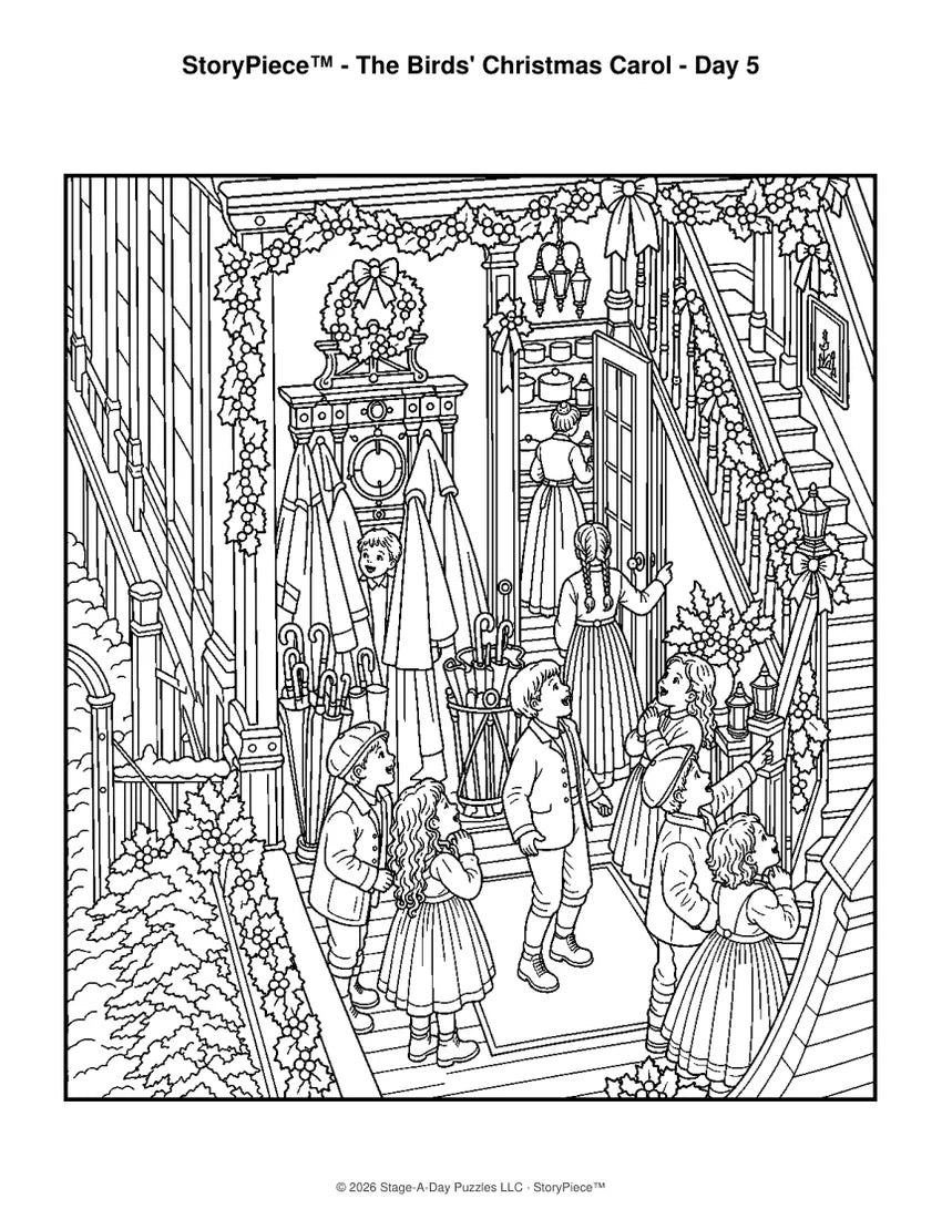 The Birds' Christmas Carol companion coloring sheet 14 of 19