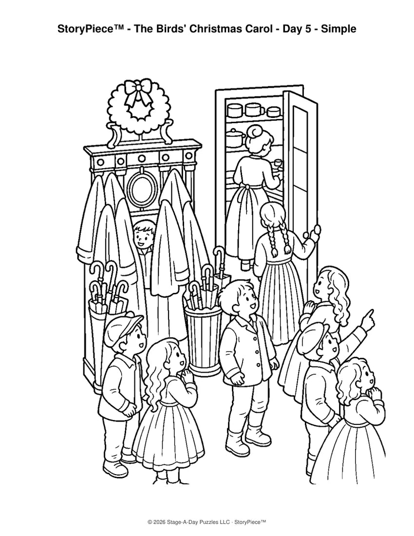 The Birds' Christmas Carol companion coloring sheet 15 of 19