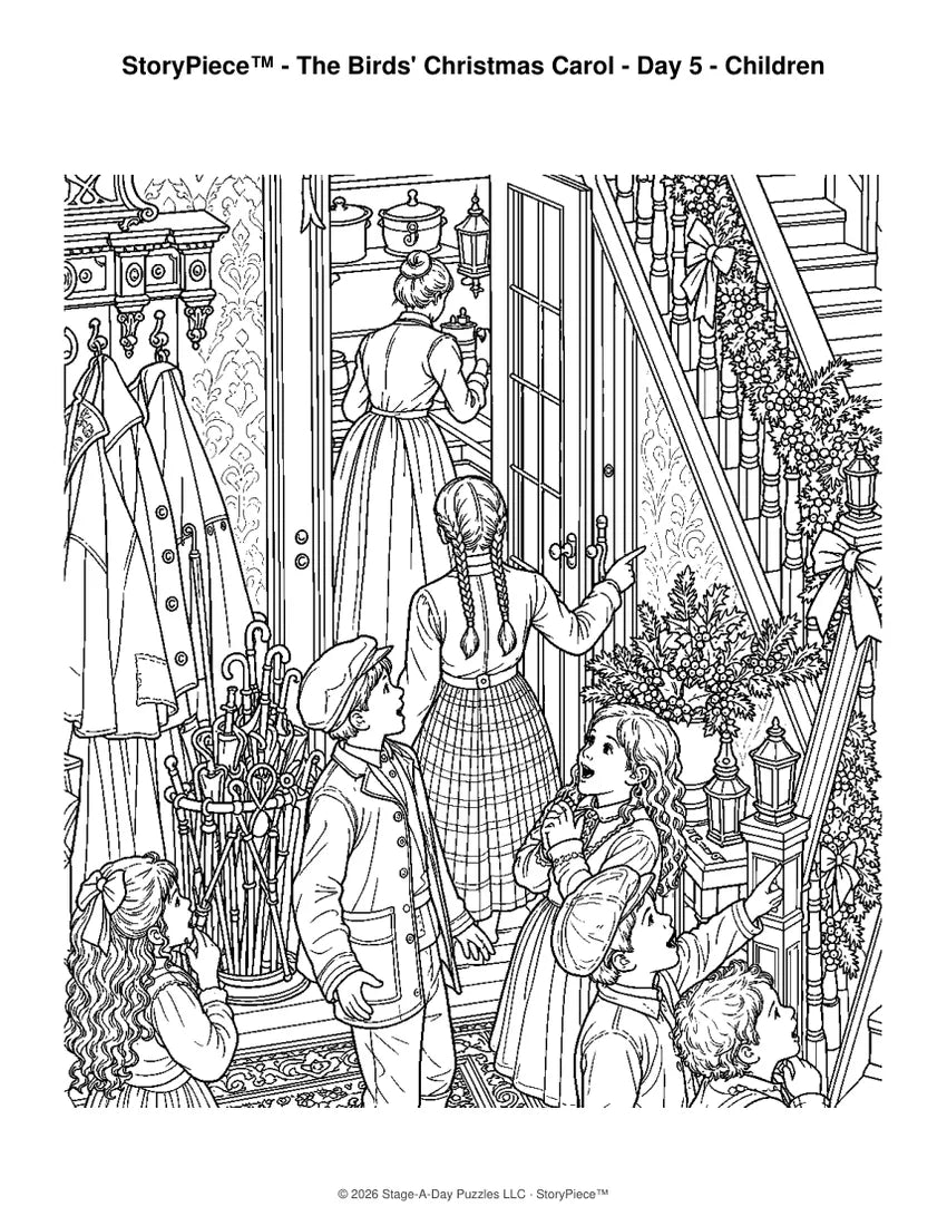 The Birds' Christmas Carol companion coloring sheet 16 of 19