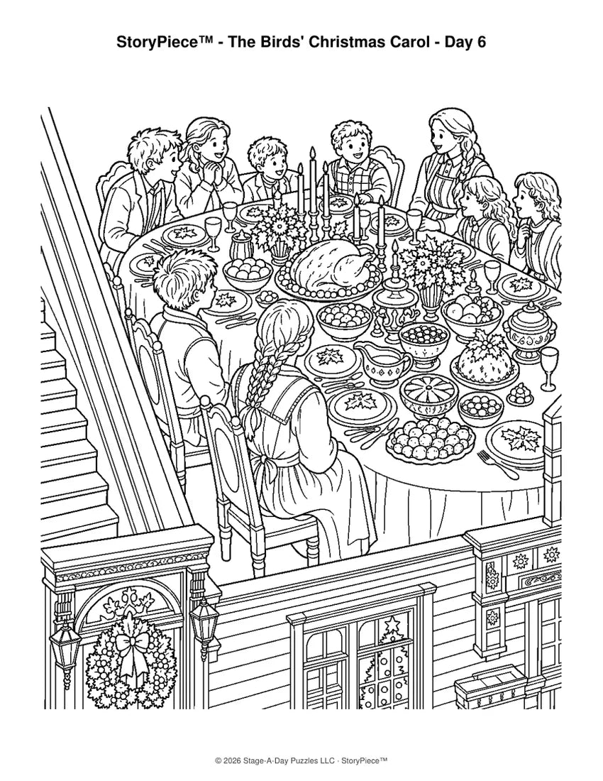 The Birds' Christmas Carol companion coloring sheet 17 of 19