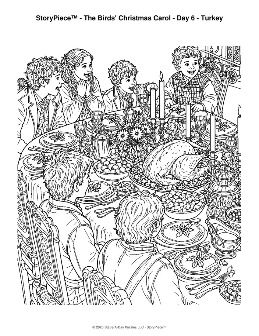 The Birds' Christmas Carol companion coloring sheet 19 of 19